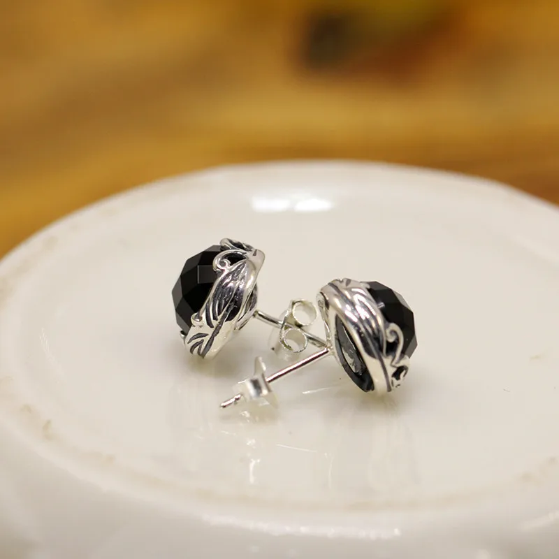 Женские классические серьги из серебра 100% пробы с агатом | Украшения и аксессуары