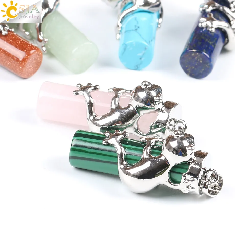 CSJA счастливое Исцеление ювелирные изделия лягушка животное обертка натуральный