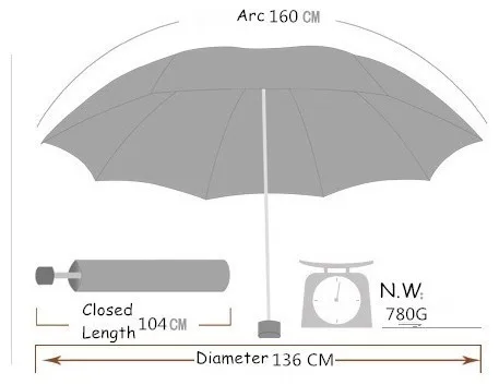 Зонт для гольфа диаметром 136 см профессиональные зонты автоматическое