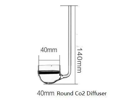 Round Diffuser 40 ADA Quailty VIV мини плоский круглый нижний стеклянный регулятор для аквариума подвесной СО2 распылитель аквариума для растений для выращивания рыб - Цвет: Round Diffuser 40