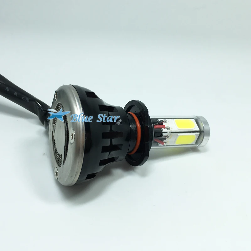 Светодиодная Автомобильная фара H7 80 Вт 8000LM 4 COB Led все в одном белая лампа для