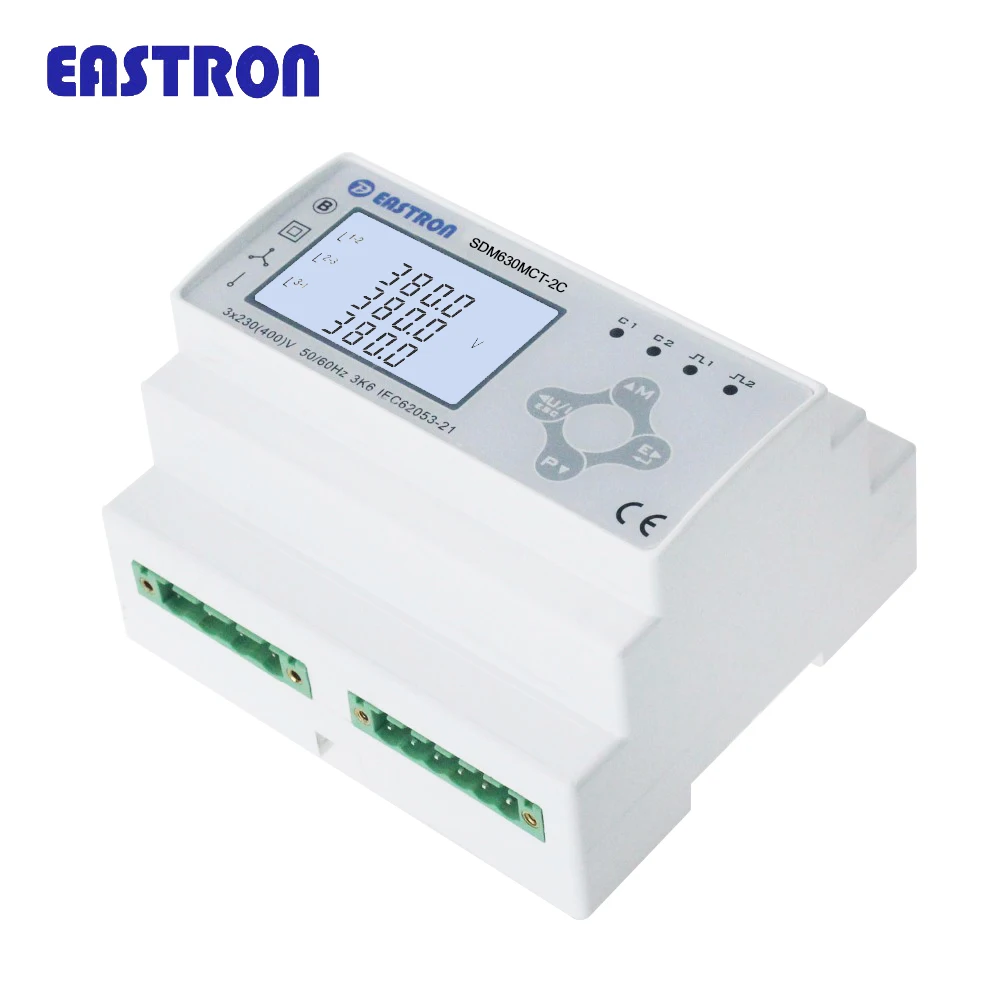 SDM630 CT-2C 1A или 5A CT подключенный двухвходной Многофункциональный измеритель