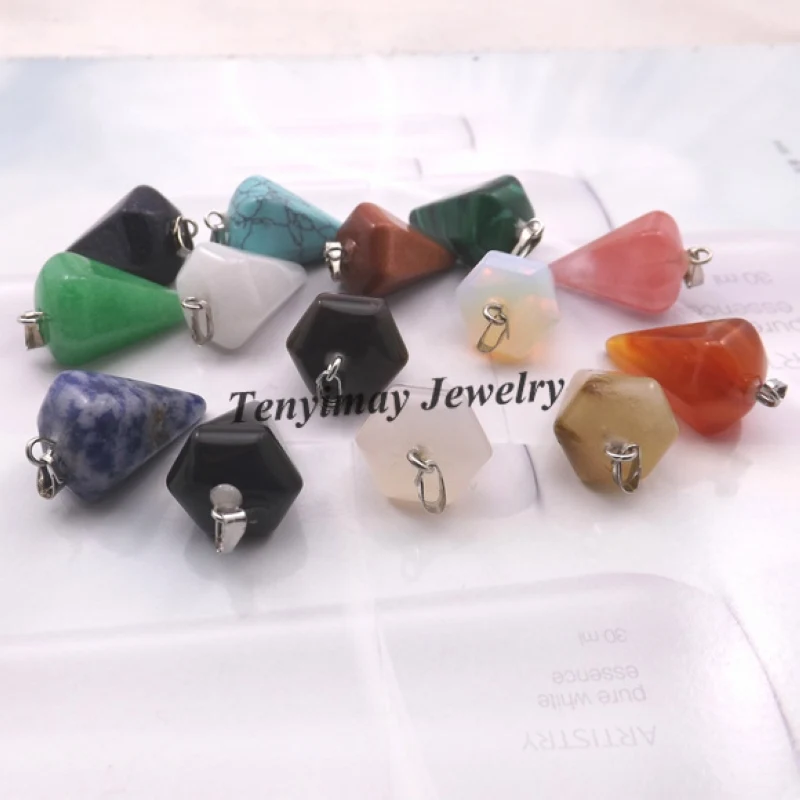 Подвеска в форме пирамиды из полудрагоценных камней для ожерелья подвеска