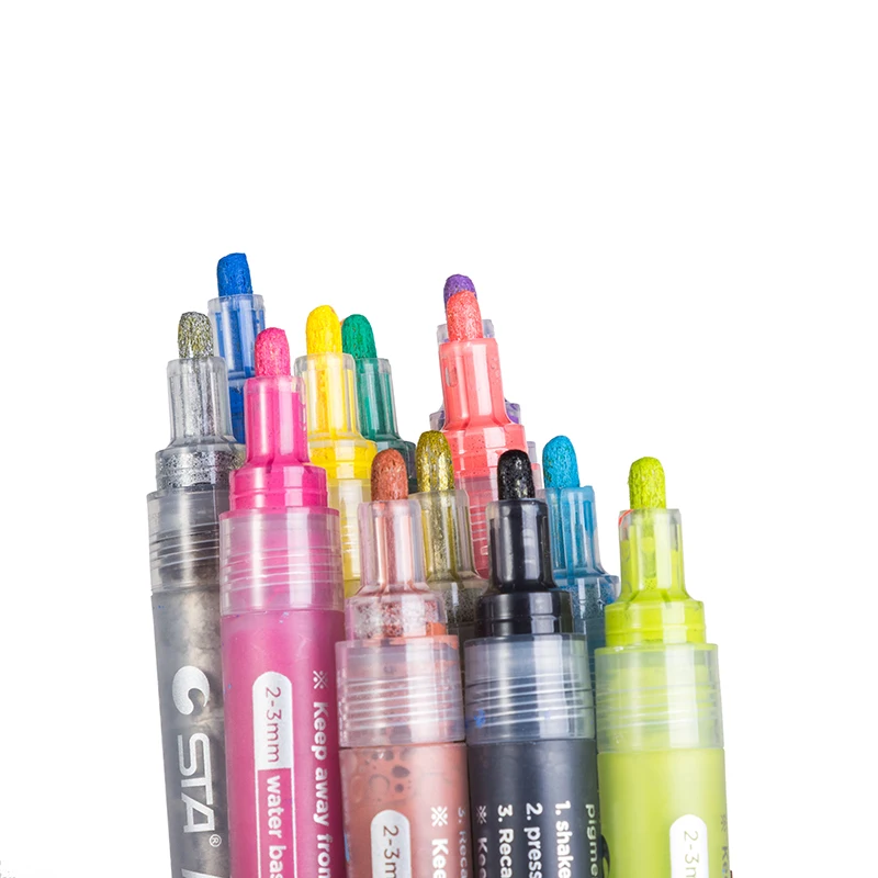 14 цветов/партия креативные акриловые маркерные ручки хайлайтер