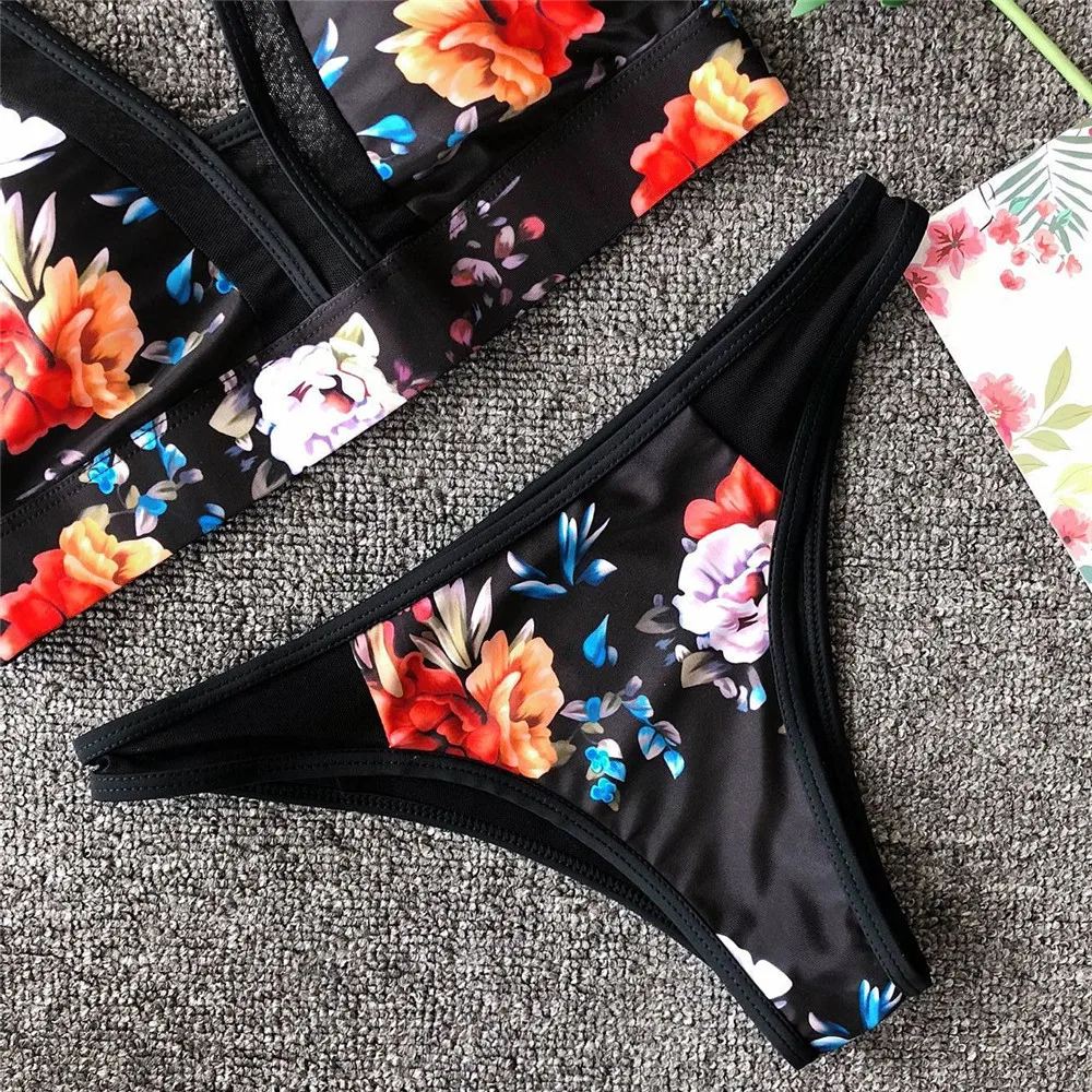 Новинка летнее бикини Melphieer пляжная одежда Женский сетчатый купальник с