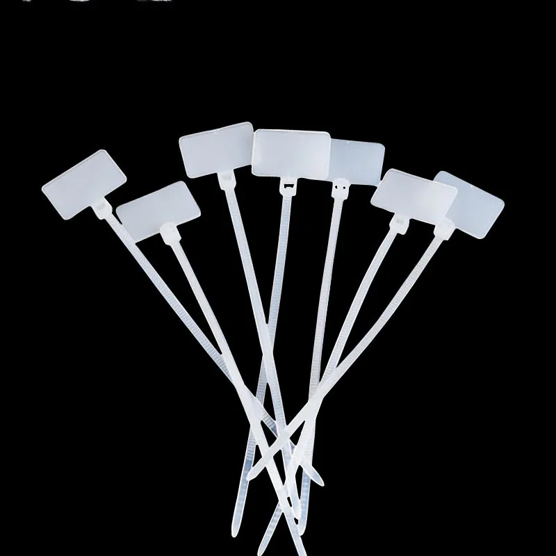 

300pcs 4*200 White Plastic Nylon Cable Ties,Wire Tie, plastic strap cable organizer with label tag for computer wires management