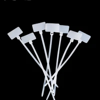300pcs 4200 white plastic nylon cable tieswire tie plastic strap cable organizer with label tag for computer wires management