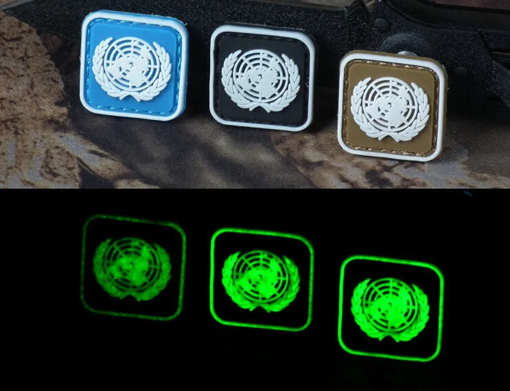 Флуоресцентный 3d-знак из ПВХ светящийся в темноте тактический знак UN Hook