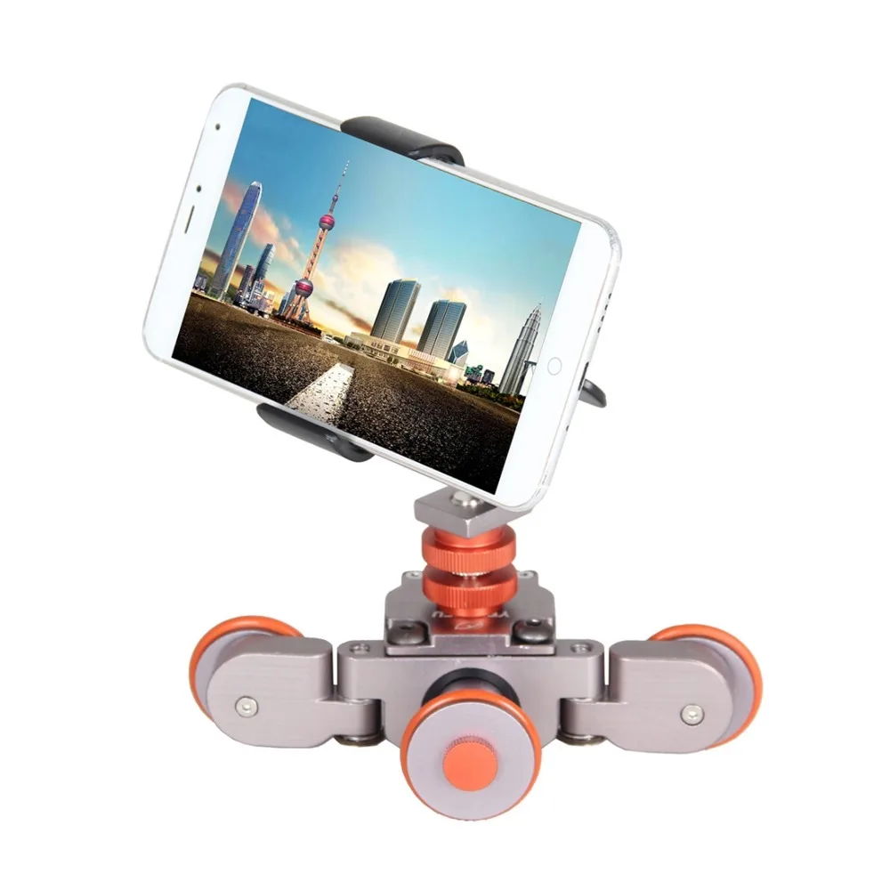 PULUZ мини масштабируемые три колёса камера Autodolly видео Rail Натяжной ролик