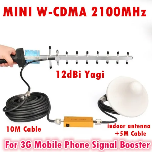 ЖК-дисплей! Мини W-CDMA 2100 МГц усилитель сигнала мобильного телефона WCDMA 3G Repetidor de sinal