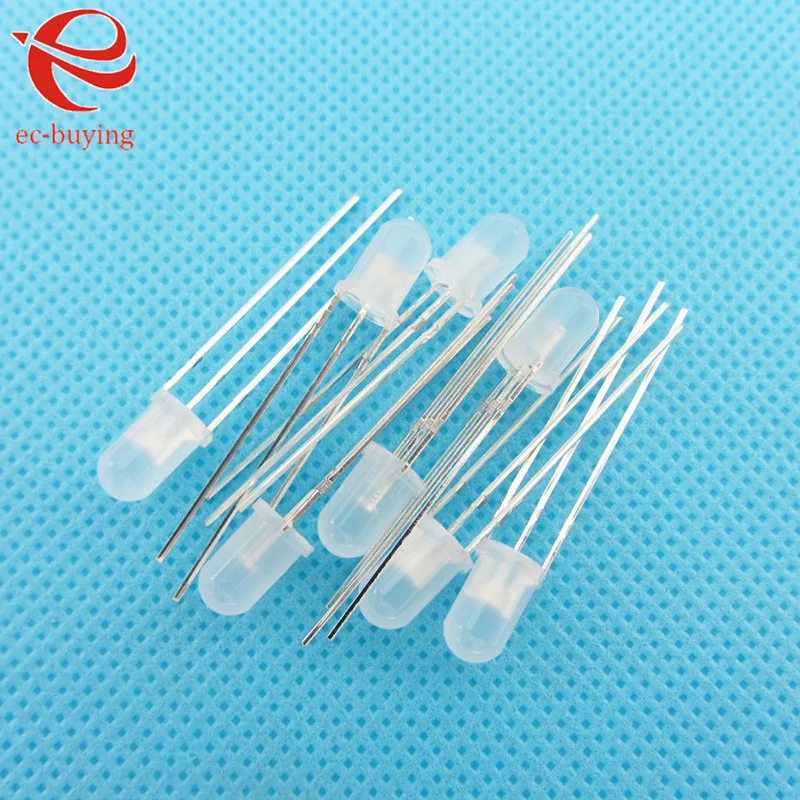 3 мм LED двухцветный диффузный красный зеленый общий катод круглый