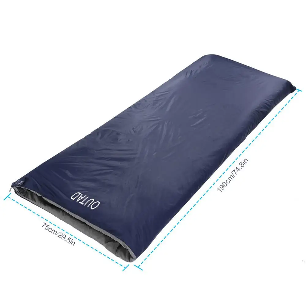 Dark blue OUTAD Multifuntion мини водостойкий дышащий ультра-легкий конверт спальные мешки 320D для кемпинга путешествия пешего туризма - Цвет: Dark blue