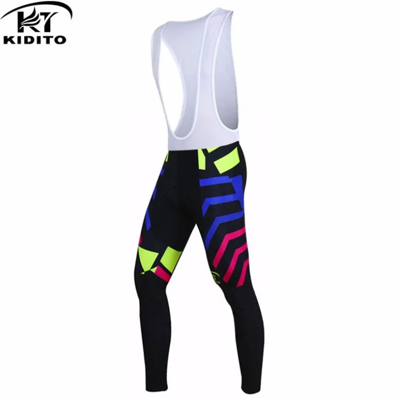 color 1 KIDITOKT, длинные штаны для велоспорта, мужские, с 3D подкладкой, Coolmax, гелевые, зимние, тепловые, флисовые, MTB, для велосипеда, для гонок, спортивные, нагрудники - Цвет: color 1