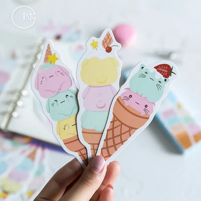 30 шт./лот Climemo Bookmark милые Icecream Books маркеры для книг Подарочные Канцтовары школьный