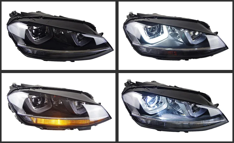 АКД стайлинга автомобилей для VW Golf 7 фара 2013- один U GTI Дизайн светодиодный ДХО Hid лампы Глава ангел глаз Bi Xenon балки аксессуары