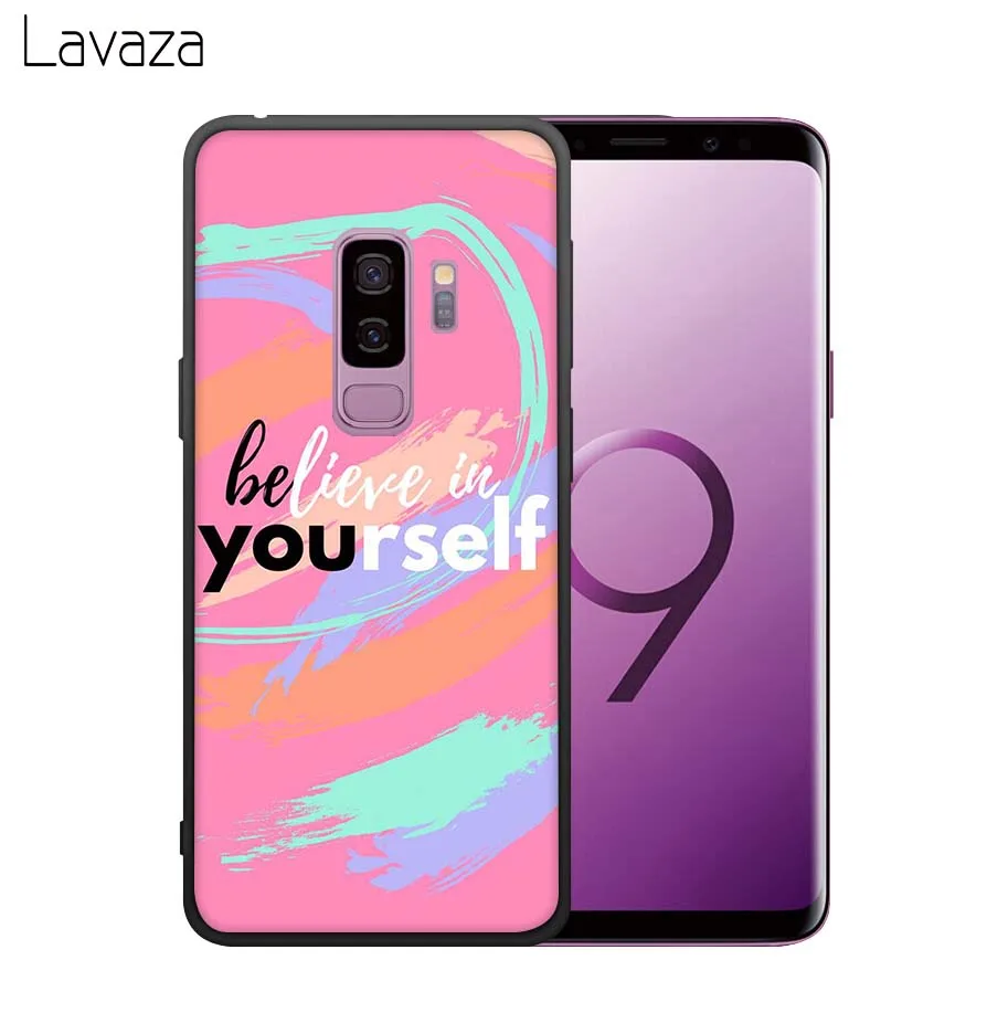 Мягкий чехол из ТПУ Lavaza Love фиолетового цвета с блестками для Samsung Galaxy S8 S9 S10 Plus S10e A6