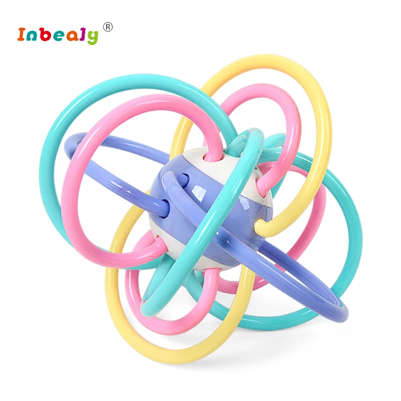 

INBEAJY Baby teether Toys Newborn Teether Hand Bells Baby Toy 0-12 Months Teething Development Infant Early Educational Baby
