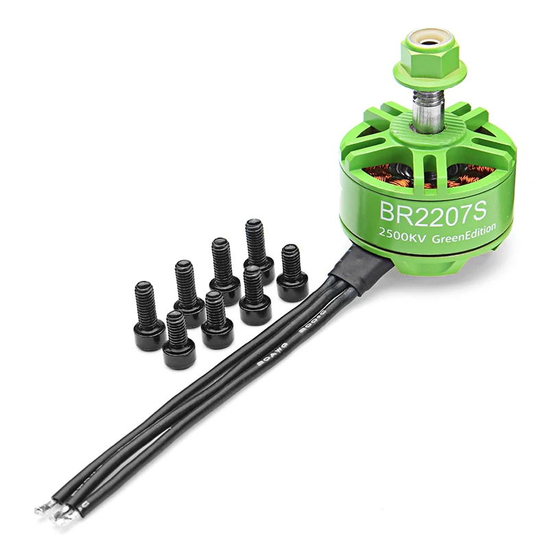 Бесщеточный двигатель Racerstar 2207 BR2207S Green Edition 1600KV 2200KV 2500KV 3-6S для радиоуправляемых