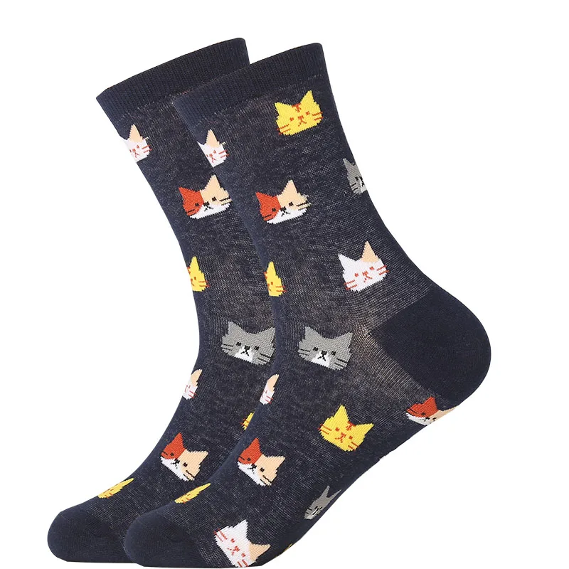 LETSBUY/женские короткие носки с животными из мультфильмов; носки до щиколотки с рисунком кота, собаки и фруктов для девушек; Повседневное платье - Цвет: 1587C
