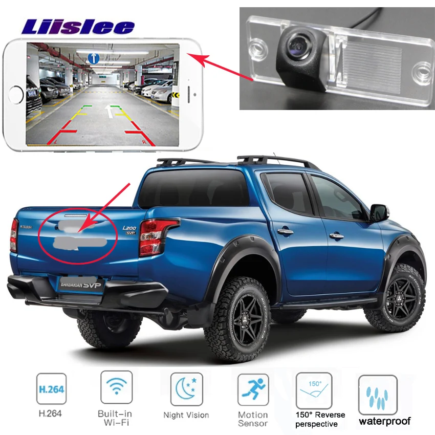 LiisLee для Mitsubishi Triton L200 Hunter Sportero Strada MK3 4 Автомобильная CCD камера ночного видения