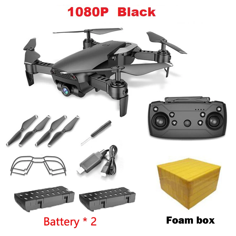 1080MP Black 2B FB Teeggi M69G FPV Радиоуправляемый Дрон 4K 1080P камера оптический поток селфи Дрон складной Радиоуправляемый квадрокоптер Вертолет VS VISUO XS816 SG106 M70 - Цвет: 1080MP Black 2B FB