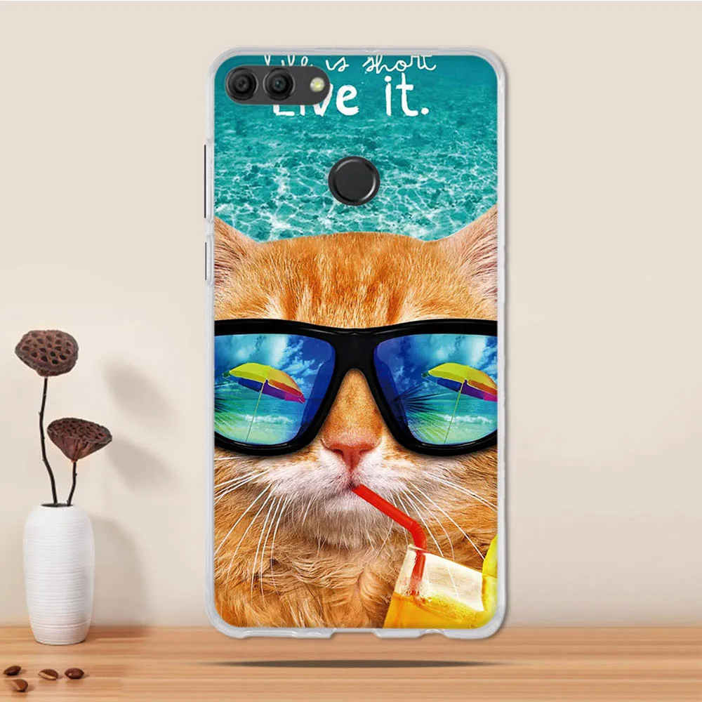Чехол для Huawei Y9 2018 силиконовый чехол задняя крышка мягкий из ТПУ