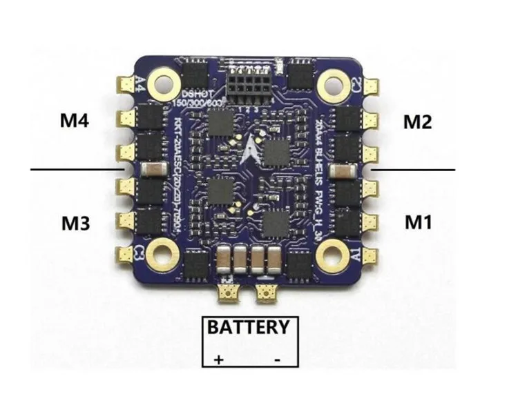 LDARC/Kingkong 20*20 мм 2 слоя KK Flytower 12A 20A BLheli_S ESC& BETAFLIGHT F4 Контроллер полета w/OSD для RC запчасть для мультикоптера