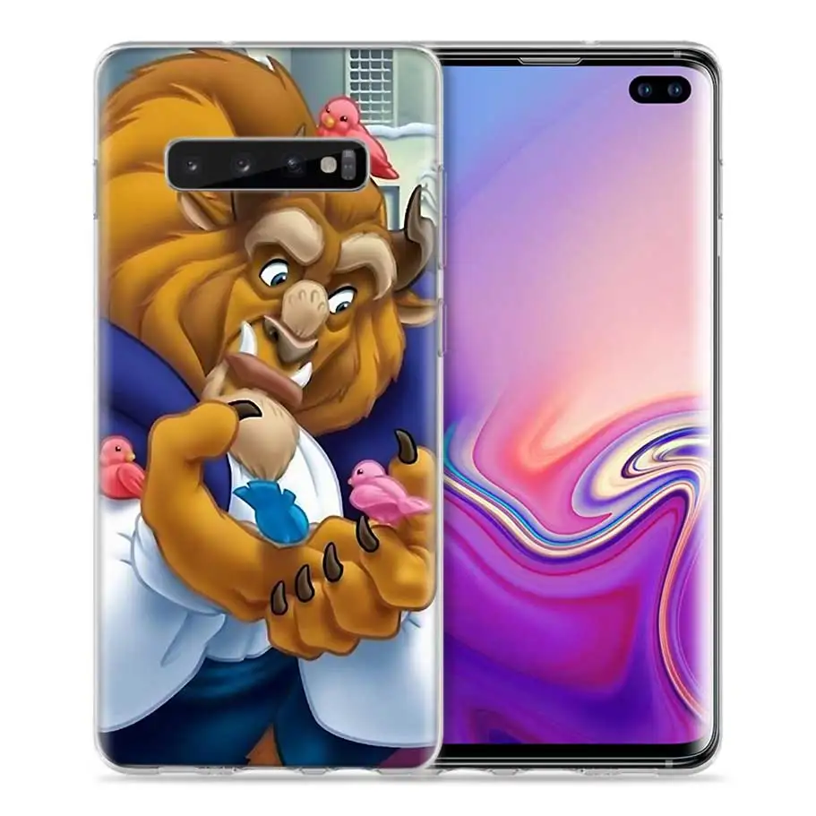 02 Красавица и чудовище чехол для Samsung Galaxy S8 S9 S10 5G S10e S7 Note 8, 9, 10, J4 J6 плюс J5 J8 J3 силиконовые Роскошные Чехлы для телефона - Цвет: 02
