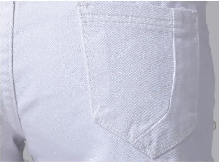 Hot Sale Women Fashion Shorts 2015 Summer Casual White Ladies shorts New Nail Bead Holes Denim 6872 | Женская одежда