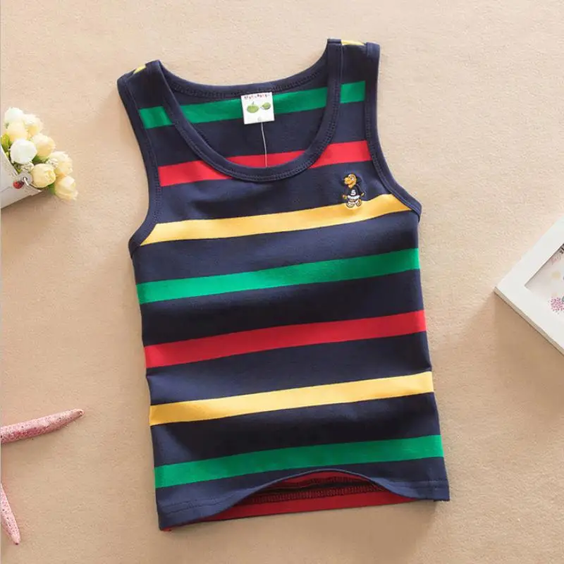 Лето 2020 одежда для мальчиков и девочек детская летняя футболка без рукавов