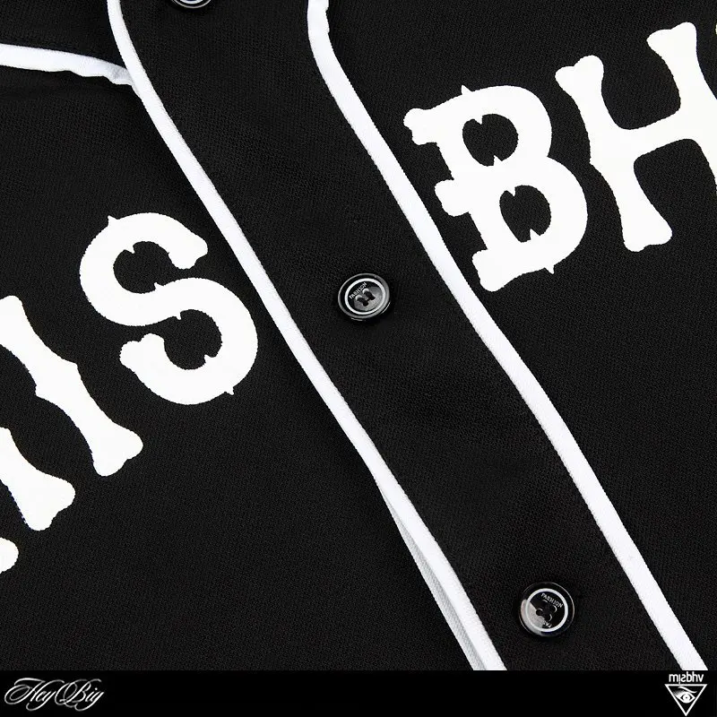 misbhv West Coast hip-hop summer new retro trend short-sleeved shirt male baseball uniform clothing | Женская одежда