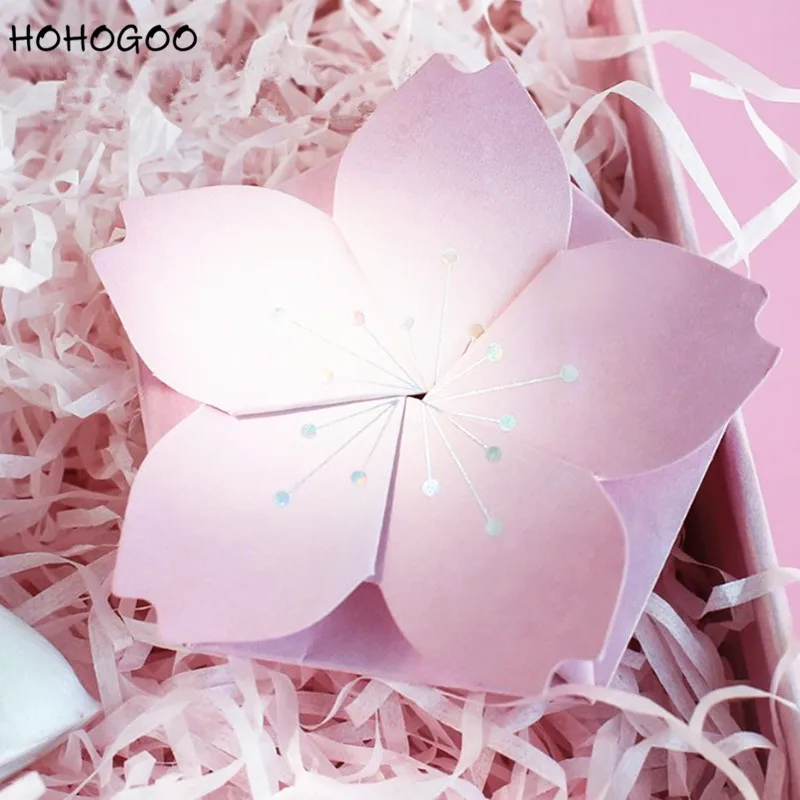 HOHOGOO 3 шт./упак. DIY Cherry Blossom форма свадебные приглашения Творческий складная