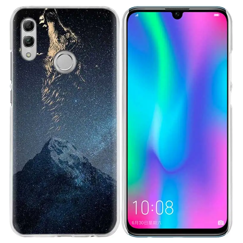 Девушка и чехол с волком для huawei Honor 8X Y9 9 10 Lite Play 8C 8S 8A Pro V20 20i 10i Y6 Y7 Жесткий PC Coque Capa чехол для телефона