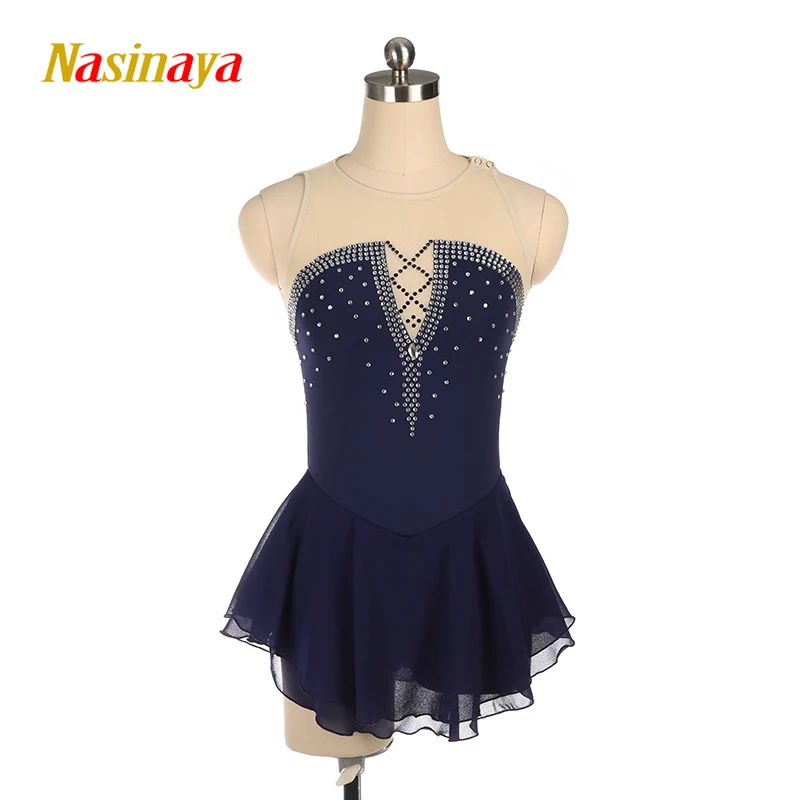 Figure Skating Dress Ice Skating Skirt Spandex Women's girl's Costume Dancing clothes Blue red 16 colors sleeveless