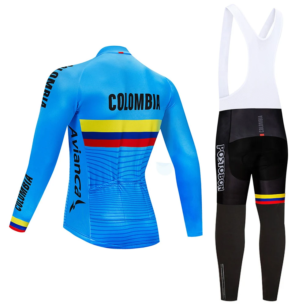 Crossrider Pro Team Колумбии Велоспорт Джерси 9D костюм велосипедиста MTB Костюмы Для мужчин Ropa Ciclismo зима Термальность флис для катания на горном велосипеде