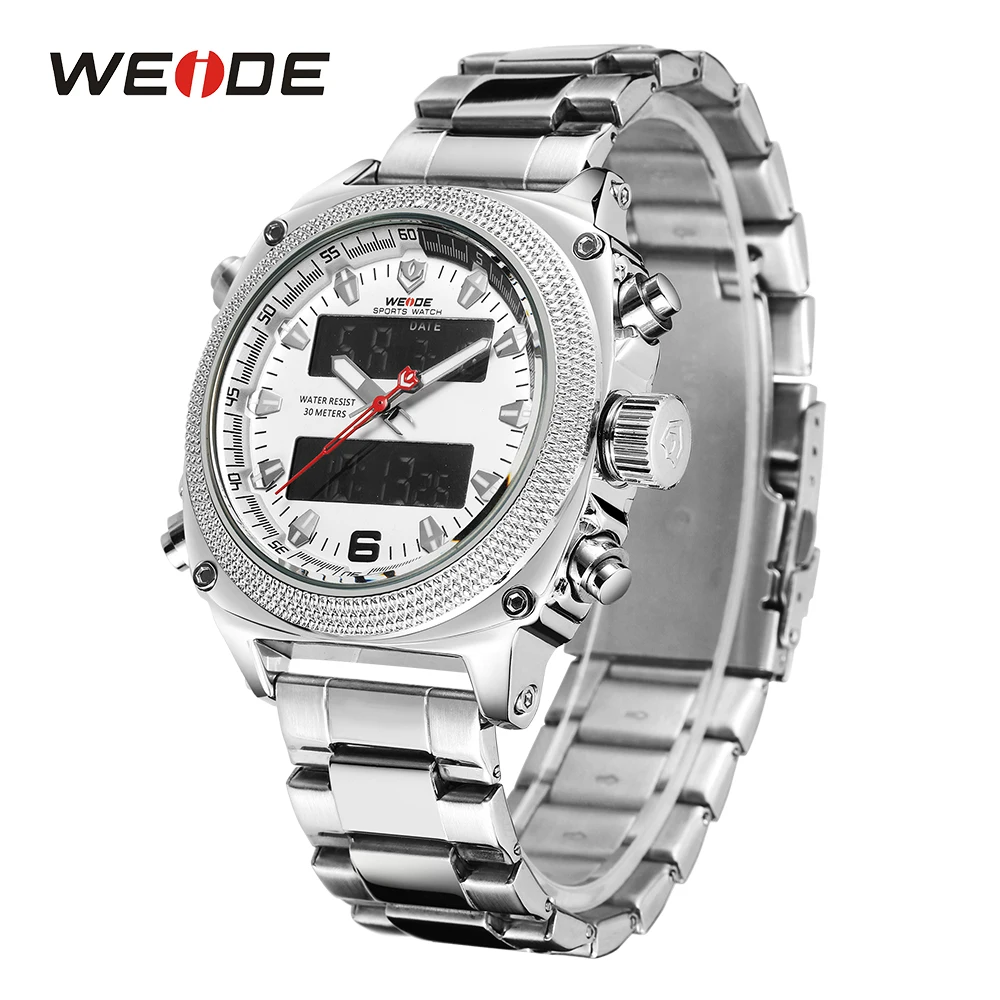WEIDE мужские часы спортивные светодиодный цифровой автоматический дата