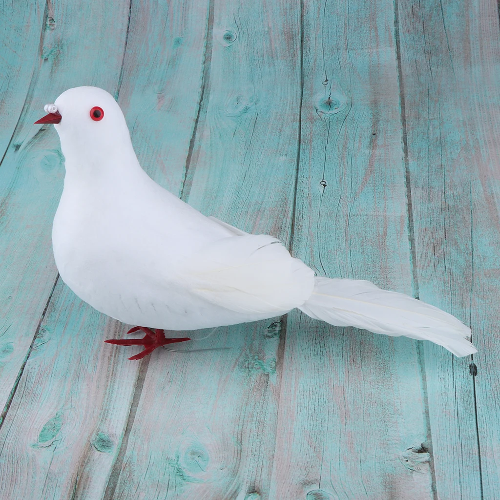 Искусственные пенные перышки белые Голубки искусство ремесло домашнее