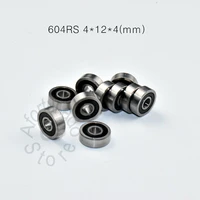 bearing 10 pieces 604rs 4124mm free shipping chrome steel rubber sealed high speed mechanical equipment parts