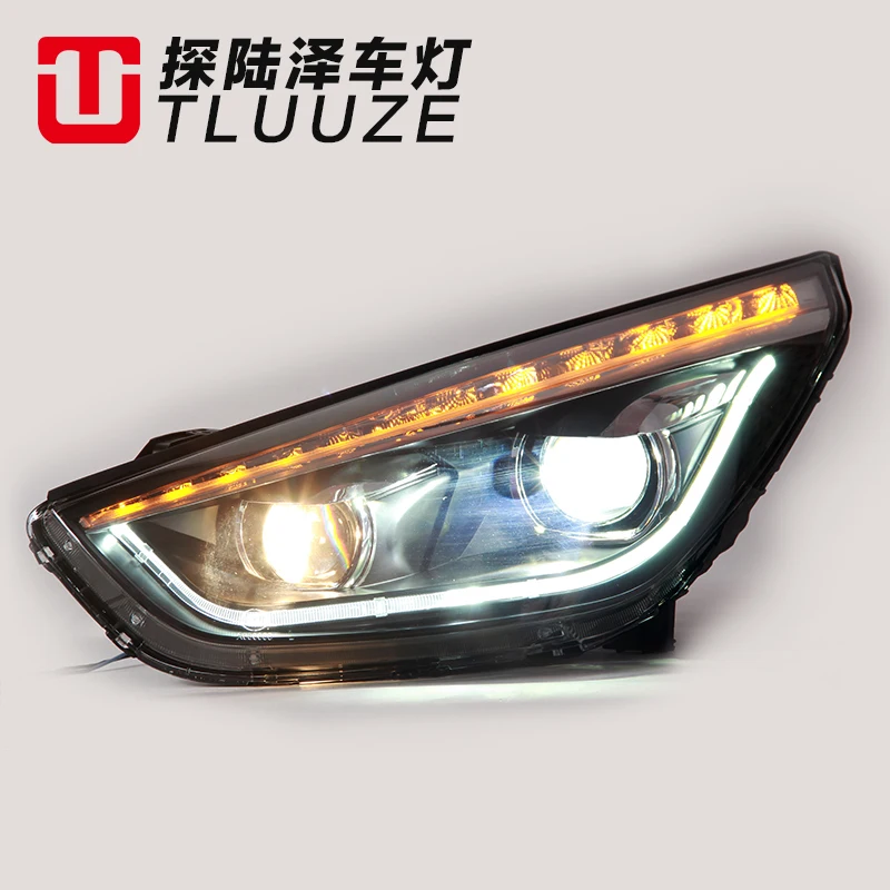 Автомобильный Стайлинг светодиодный налобный фонарь для Hyundai IX35 фары 2011 2015