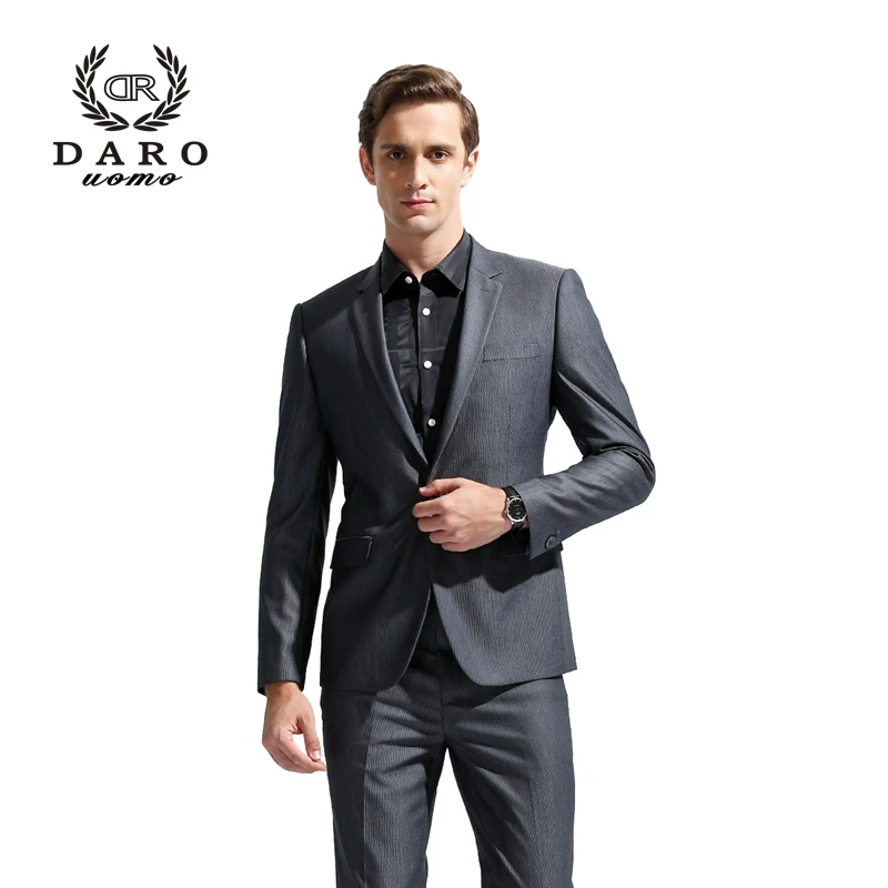DARO 2019 мужской костюм блейзер тонкий повседневный пиджак брюки Свадебный Мужская