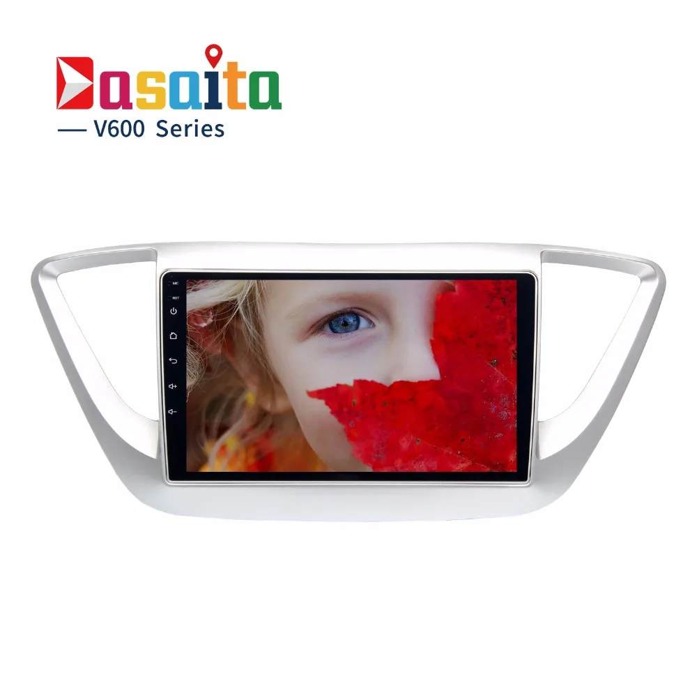 Dasaita 9 "Android 6.0 автомобиль GPS плеер для Hyundai VERNA SOLARIS с Octa core 2 ГБ RAM Авто Радио