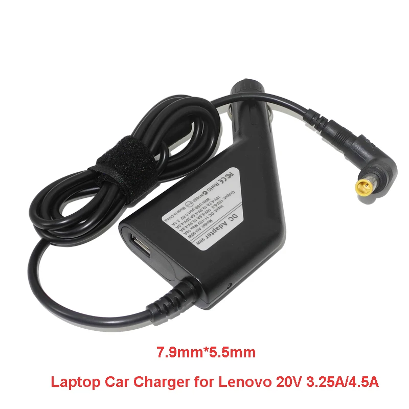 20V 3.25A 4.5A 90W Универсальное автомобильное зарядное устройство для ноутбука Dc
