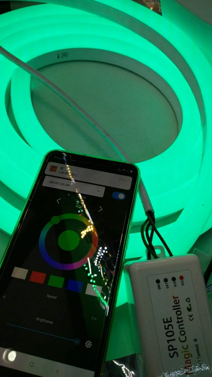 Адресуемая Светодиодная лента WS2811 Водонепроницаемая 5050 RGB светодиодная неоновая