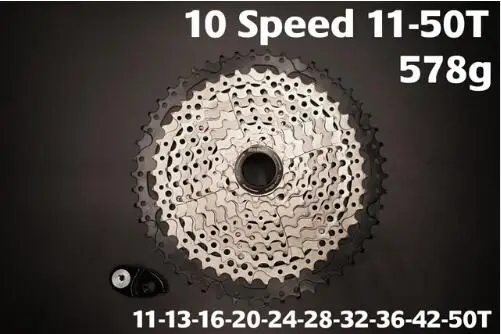 10S 11-50T Zracing для ALIVIO/DEORE/SLX/XT велосипедная кассета 9 10 11 скоростей MTB велосипед freewheel 11-42 T/11-46 T/11-50 T/11-52 T - Цвет: 10S 11-50T