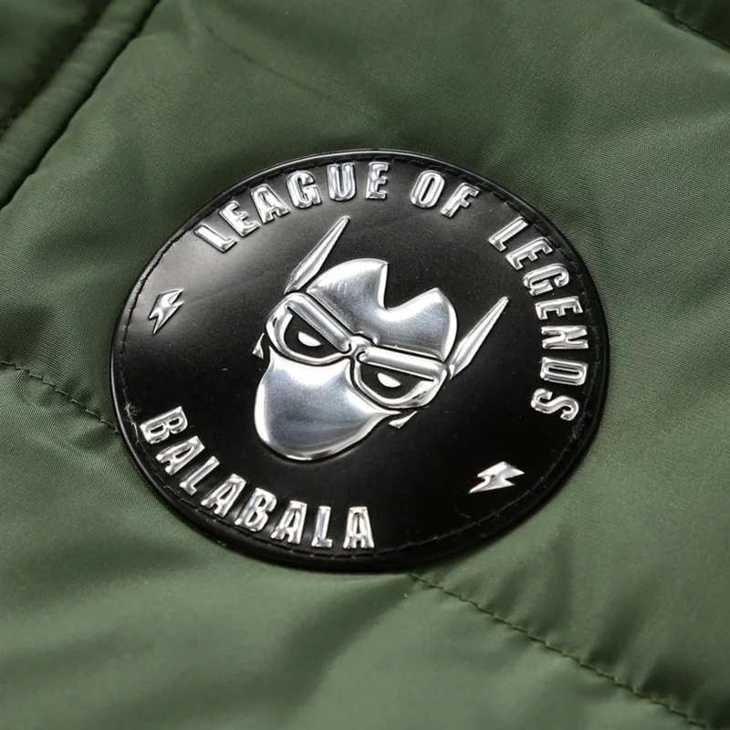 Balabala Toddler Boy Lighweight Down Jacket with Applique Children Kid Hooded Puffer Zip Polyester Lined Ribbed Cuff |