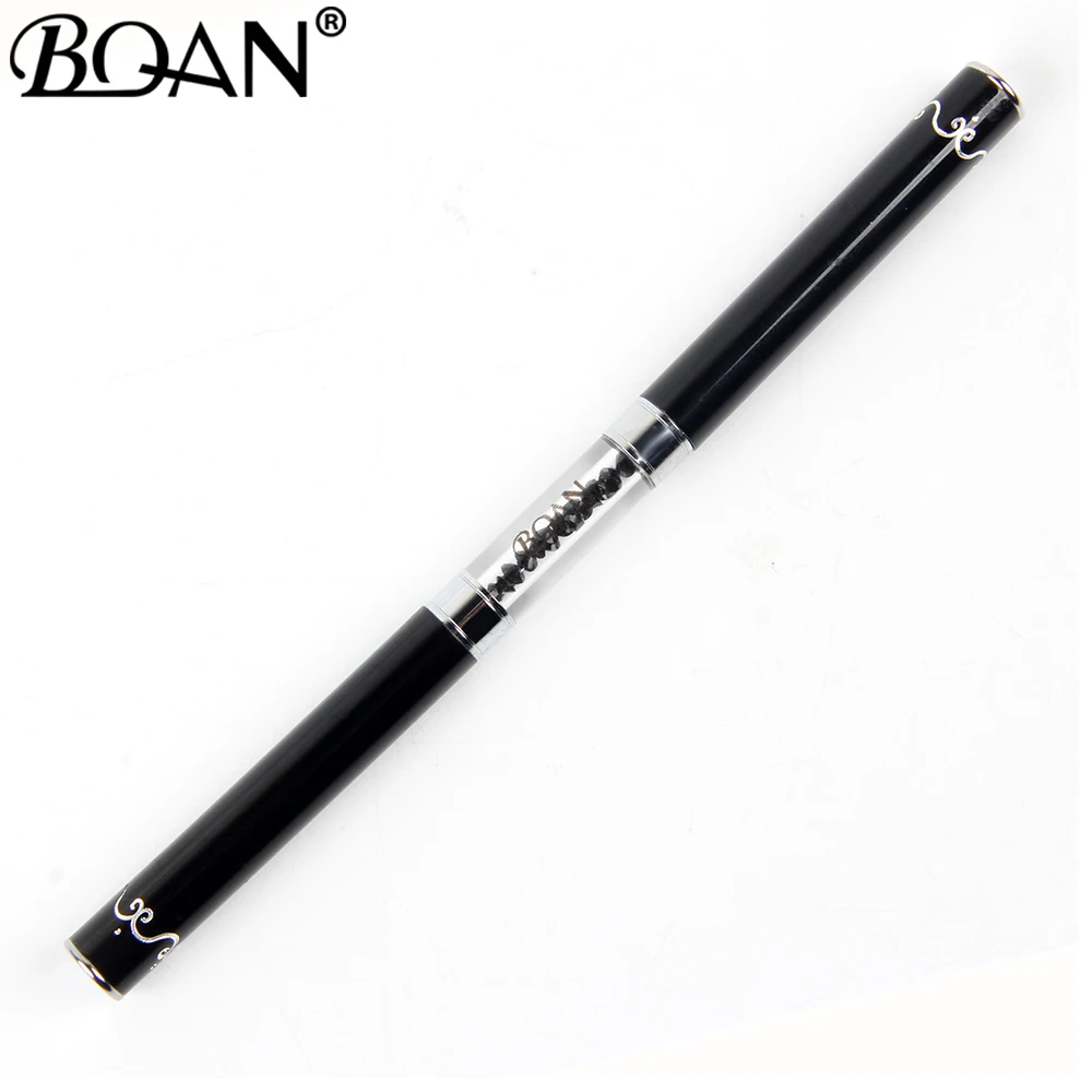 

BQAN Black Double Head Crystal Handle 9mm&11mm Drawing Brush Liner Brush Painting Pen Gel Polish Crystal Nail Art Manicure Tools
