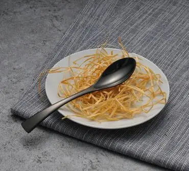 Coffee Spoon Элегантный романтический классический черный набор столовых приборов из нержавеющей стали Западный набор столовых приборов вилка стейк нож столовая посуда - Цвет: Coffee Spoon