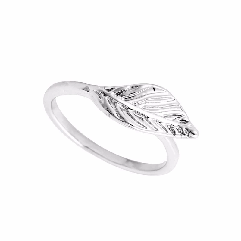 Оптовая продажа много Массовая 10 шт. изысканный лист кольцо Mix Цвет аксессуары