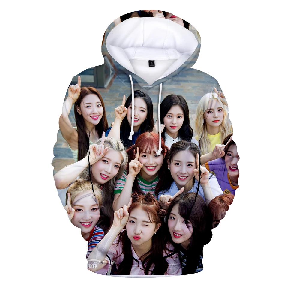 Толстовка с 3d принтом KPOP LOONA толстовки женская уличная одежда в стиле Харадзюку