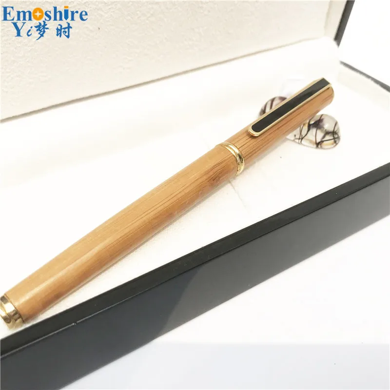 Wooden Roller Ball Pen Bamboo Ballpoint Gel with Box for Christmas Gift Pencil High Quality Stationery P619 | Канцтовары для офиса